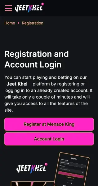 registration login